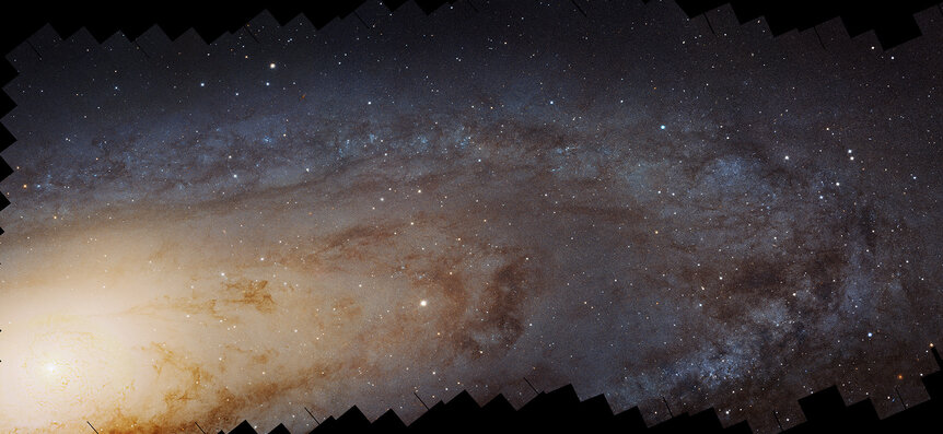 andromeda galaxy top view